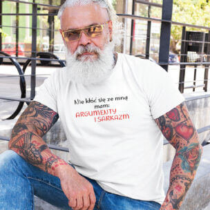 Koszulka „Mam Argumenty i Sarkazm” – Humorystyczny T-shirt