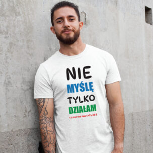 Koszulka „Działam Czasem Na Odwrót” – Zabawna Koszulka